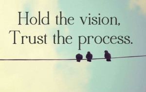 hold the vision, trust the process