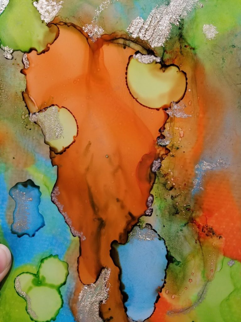 alcohol inks on yupo paper