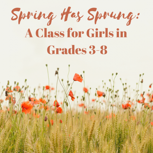 spring themed art class for girls