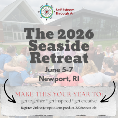 a group of women circled up at an art retreat in Rhode Island